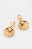 Shell Pearl Earring  Gold  hi-res