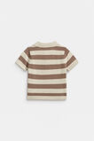 Stripe Knit Polo  Oat Marle  hi-res