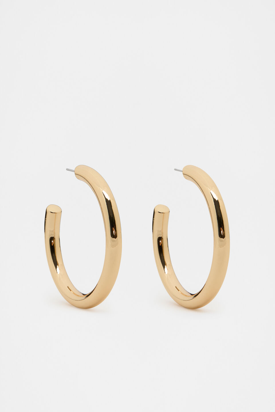Large Solid Hoops  Gold
