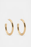 Large Solid Hoops  Gold  hi-res