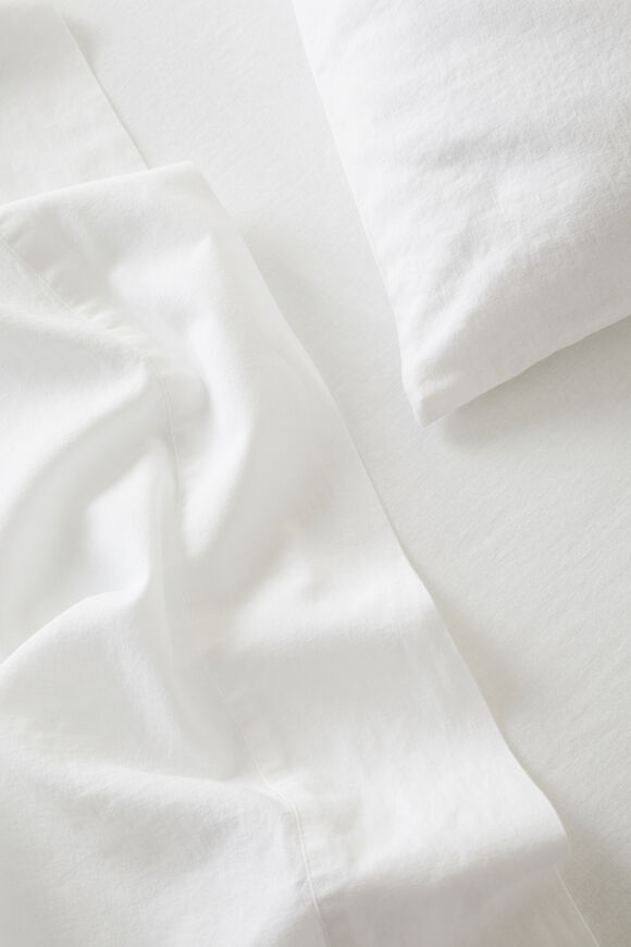 Alba Queen Flat Sheet  White  hi-res
