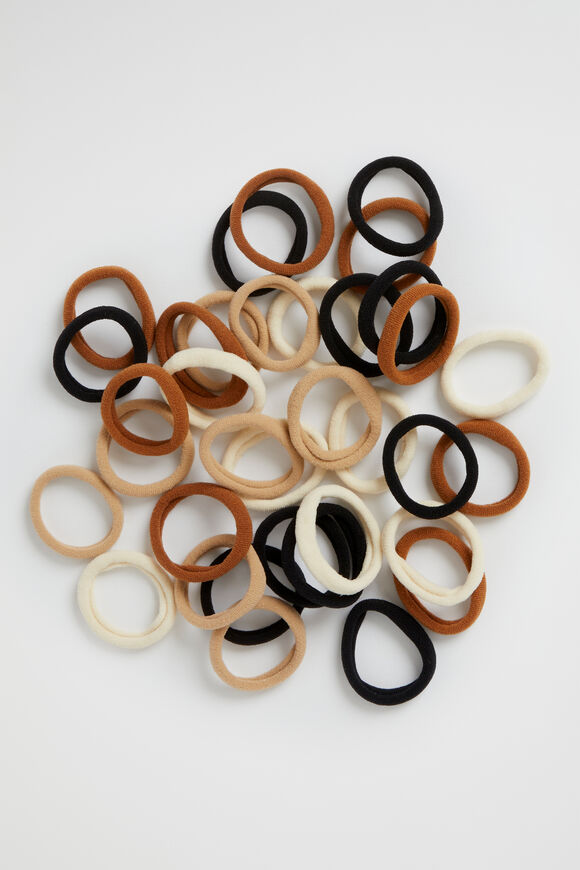 Hair Tie Set  Black Multi  hi-res