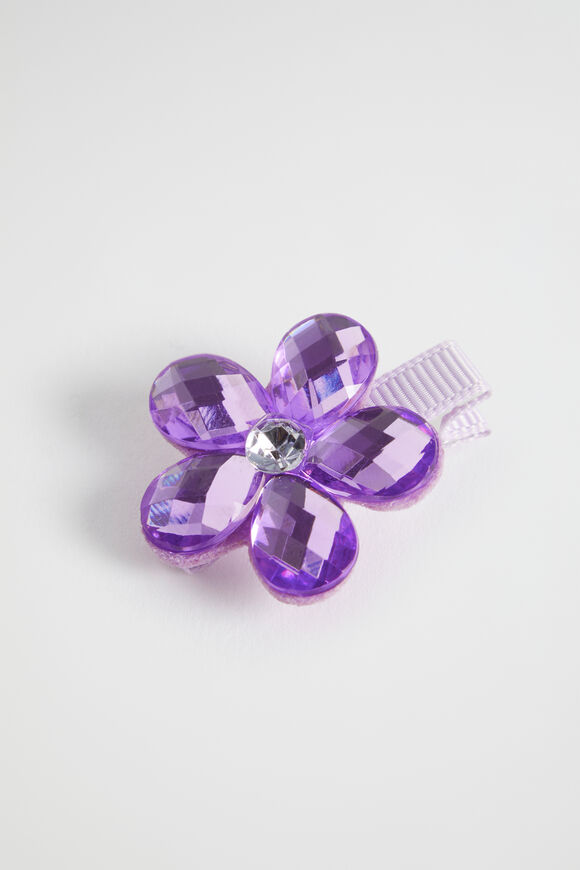 Jewel Flower Duck Clip  Orchid  hi-res