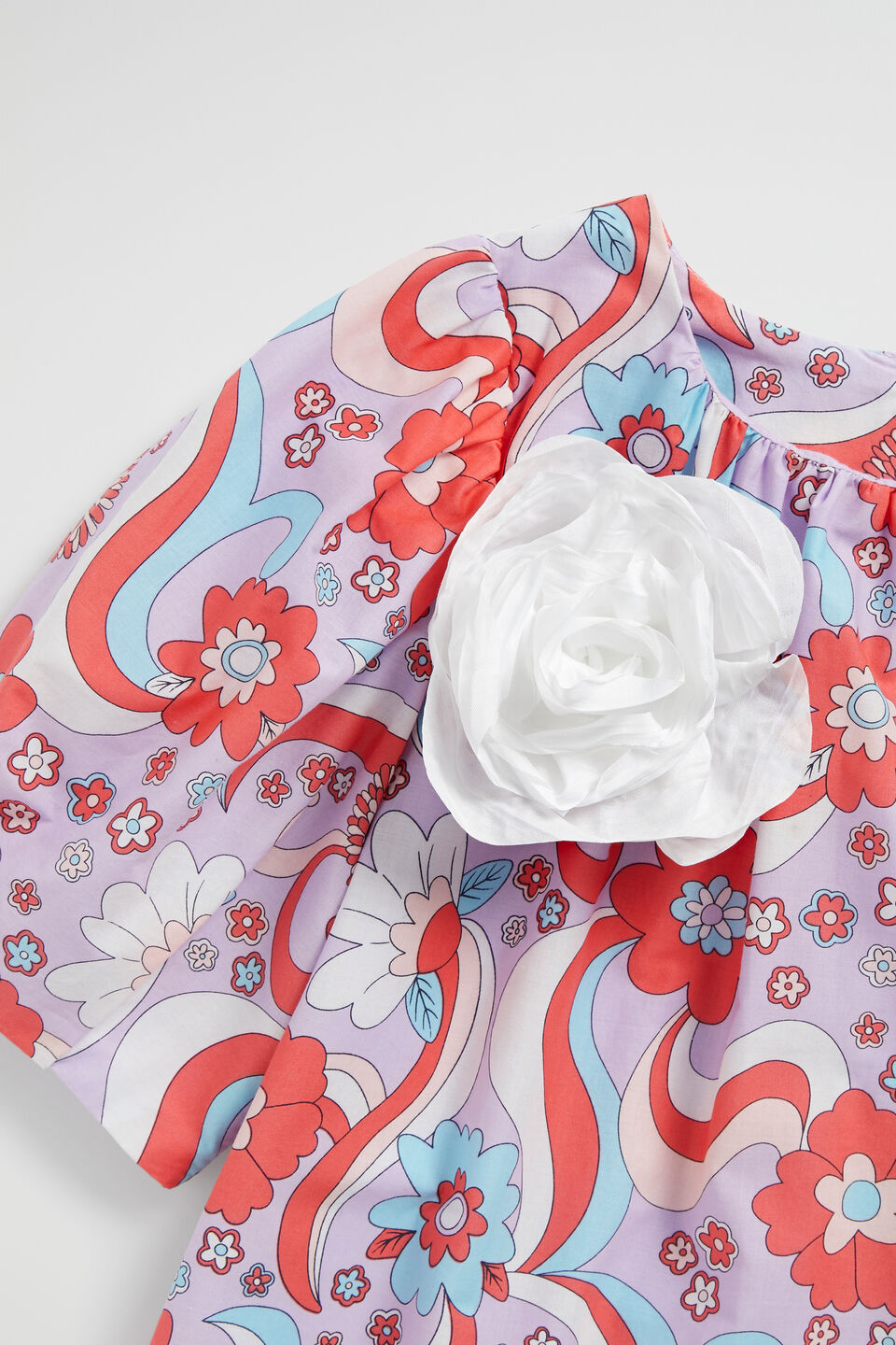 Flower Corsage Brooch  White