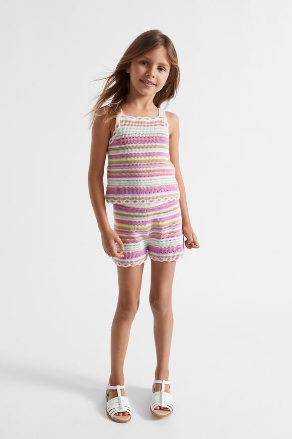 Crochet Knit Short  Multi  hi-res