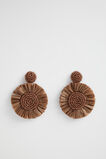Circle Raffia Earring  Woodland  hi-res