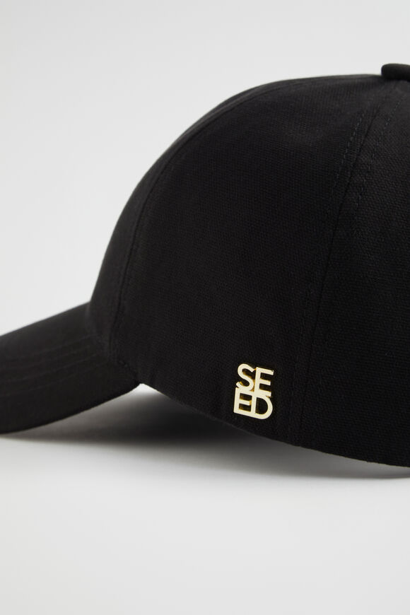 Logo Detail Cap  Black  hi-res