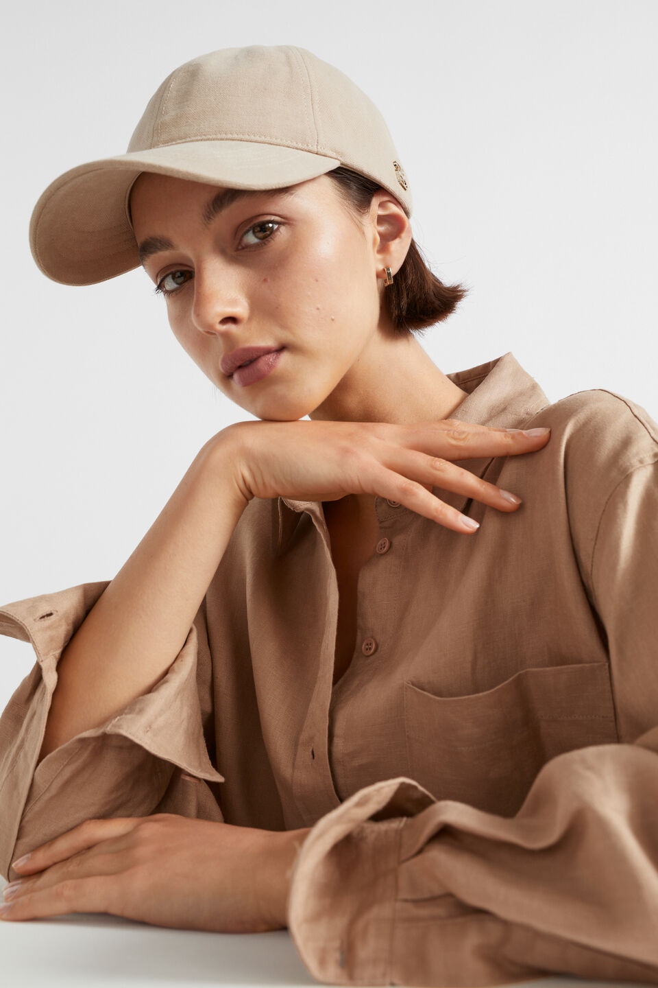 Logo Detail Cap  Natural