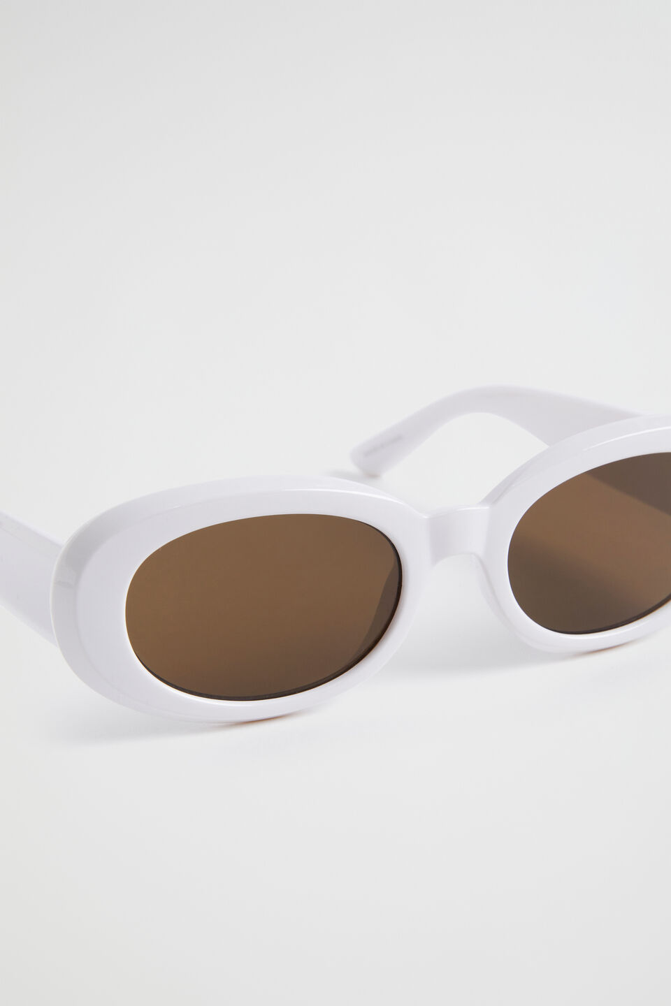 Laney Oval Sunglasses  Bone