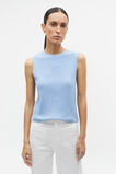 Ribbed Textured Shell Top  Frost Blue Twist  hi-res