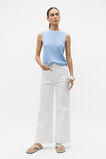 Ribbed Textured Shell Top  Frost Blue Twist  hi-res