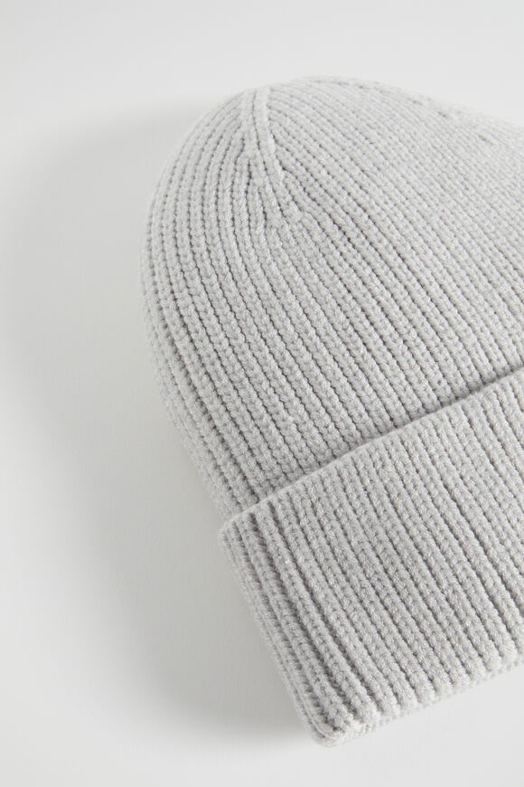 Rib Initial Beanie  A  hi-res