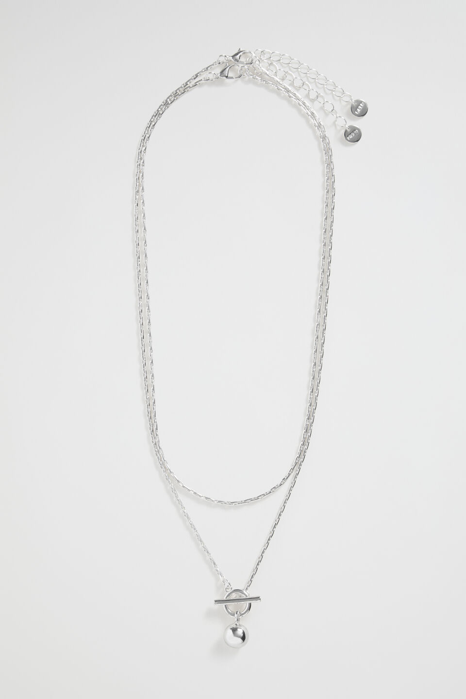Sphere Pendant Necklace  Silver