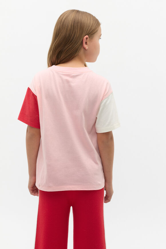 Colourblock Logo Tee  Rose Petal  hi-res