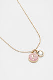 Initial Enamel Necklace  P  hi-res