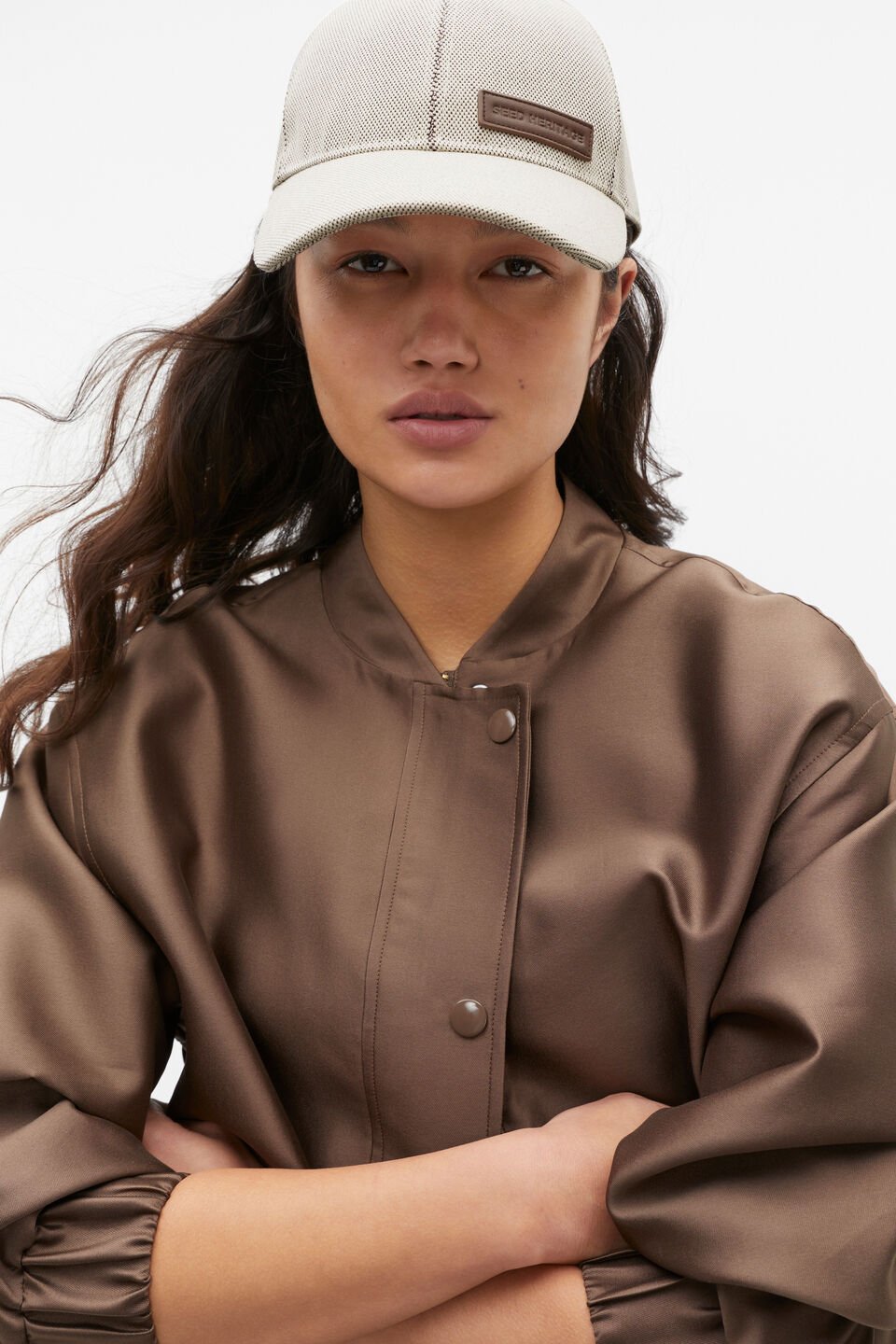 Seed Logo Textured Cap  Affogato
