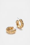 Textured Hoop  Gold  hi-res