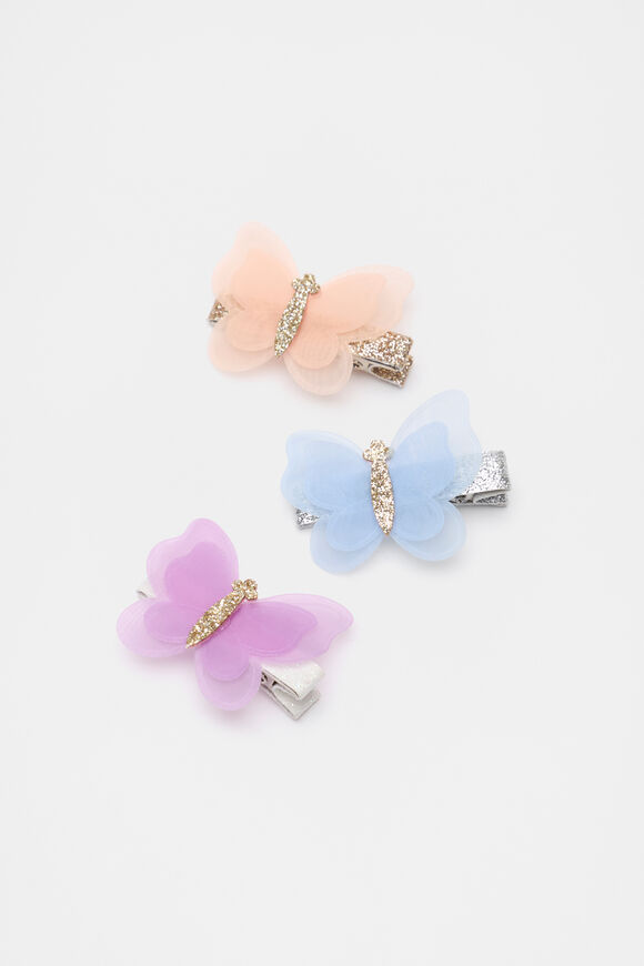 Organza Butterfly Duck Clip Pack  Multi  hi-res