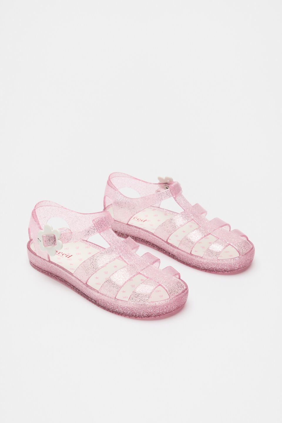 Cage Jelly Sandal  Pink Glitter
