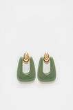 Resin Statement Drop Ear  Pale Olive  hi-res