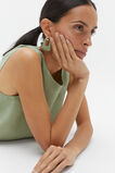 Resin Statement Drop Ear  Pale Olive  hi-res