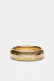 Ribbed Chain Bangle  Gold  hi-res