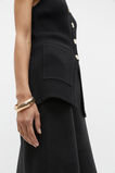 Ribbed Chain Bangle  Gold  hi-res