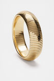 Ribbed Chain Bangle  Gold  hi-res