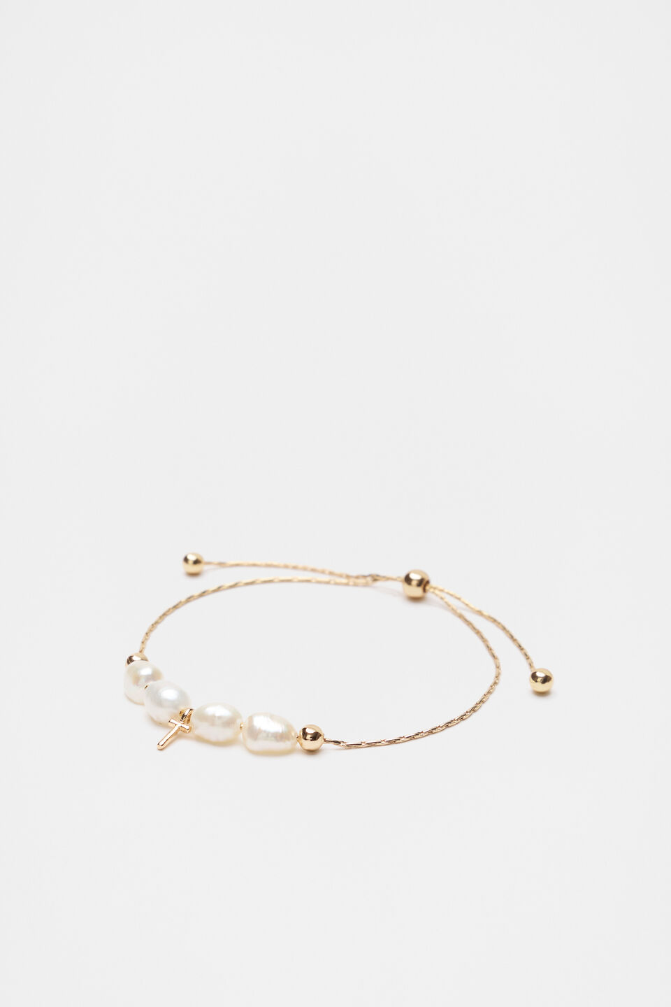 Fine Pearl Initial Bracelet  T