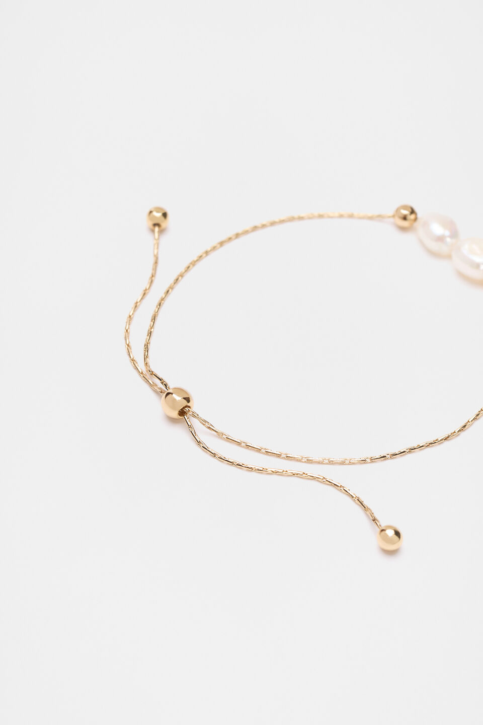 Fine Pearl Initial Bracelet  T