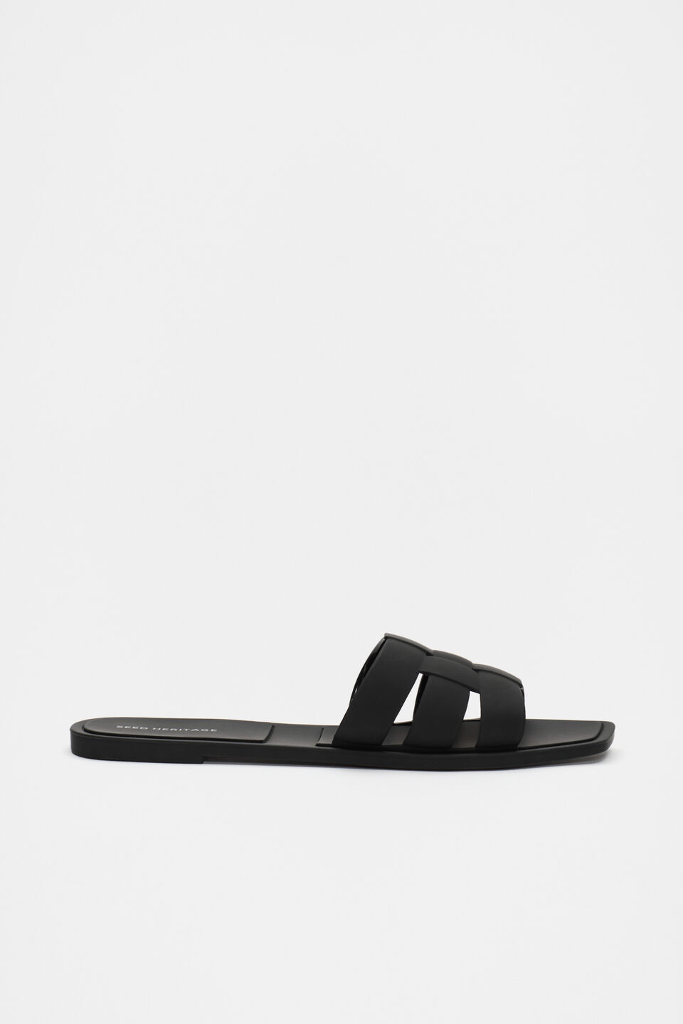 Woven Moulded Slide  Black
