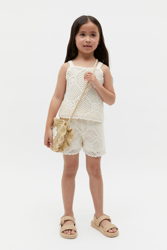 Flower Crochet Tank  Milk  hi-res