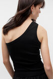 One Shoulder Tank  Black  hi-res