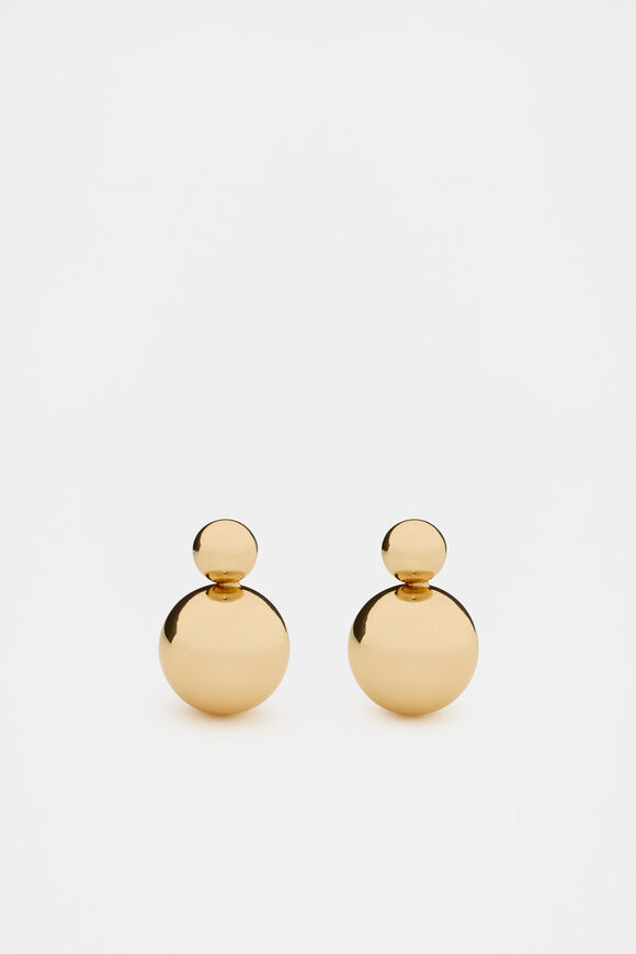 Orb Drop Earring  Gold  hi-res