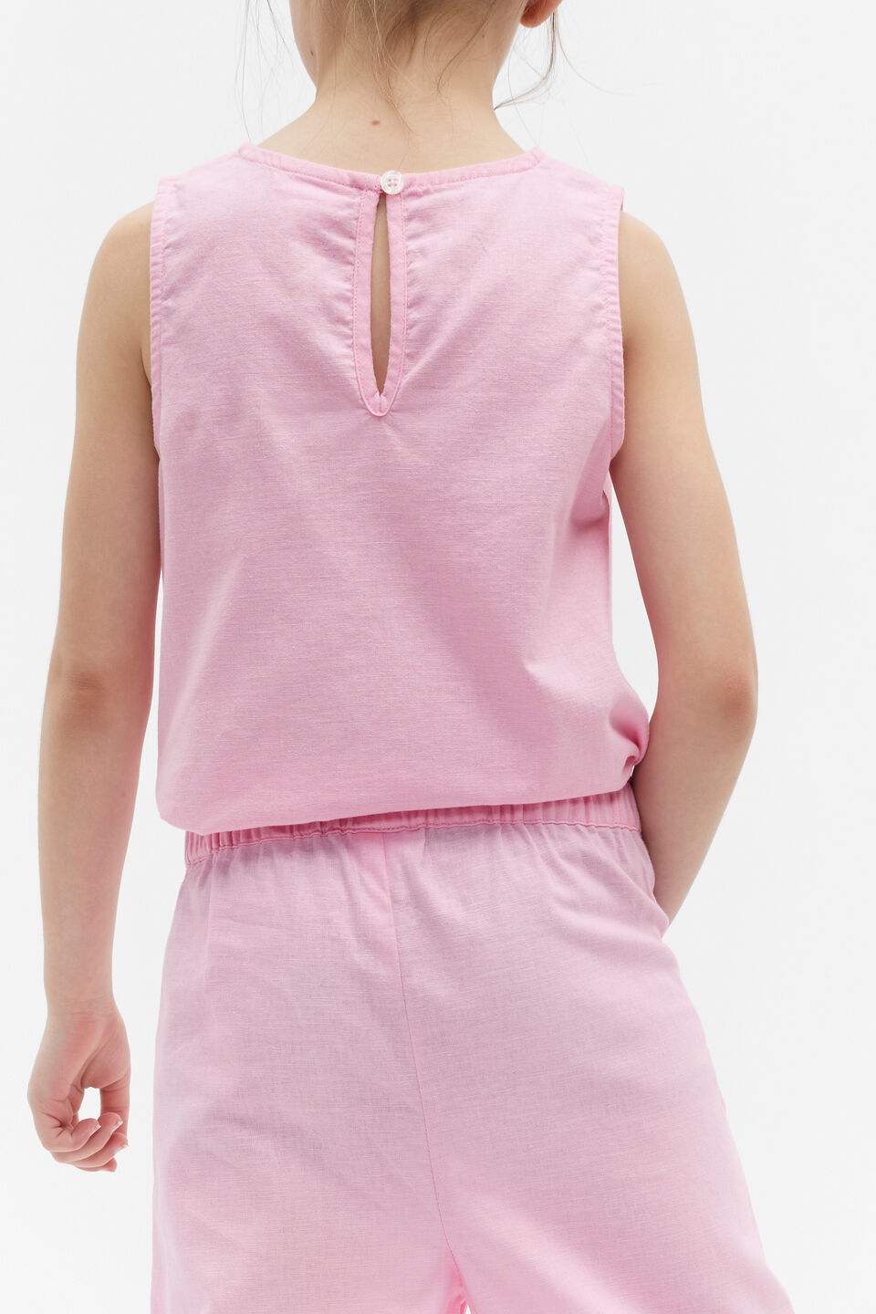 Scallop Trim Top  Candy Pink