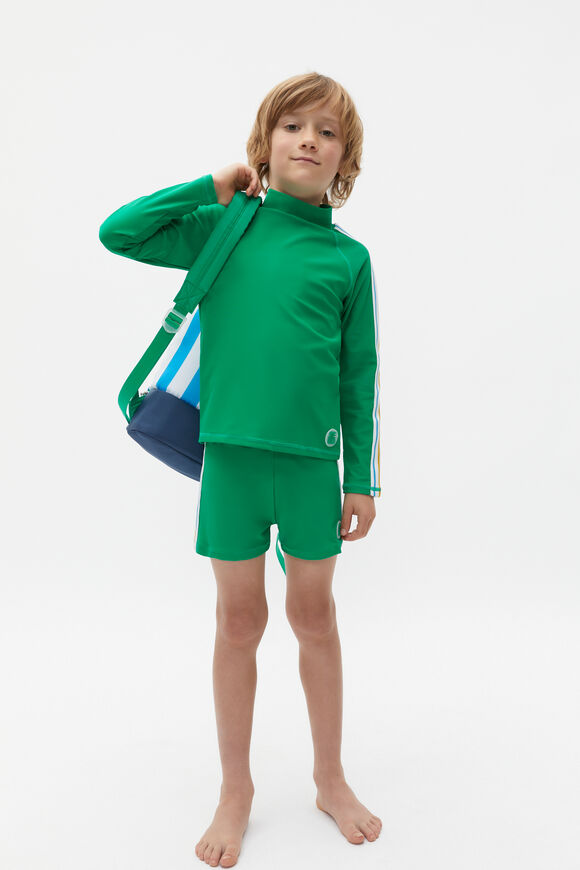 Side Stripe Tape Rashvest  Cove Green  hi-res