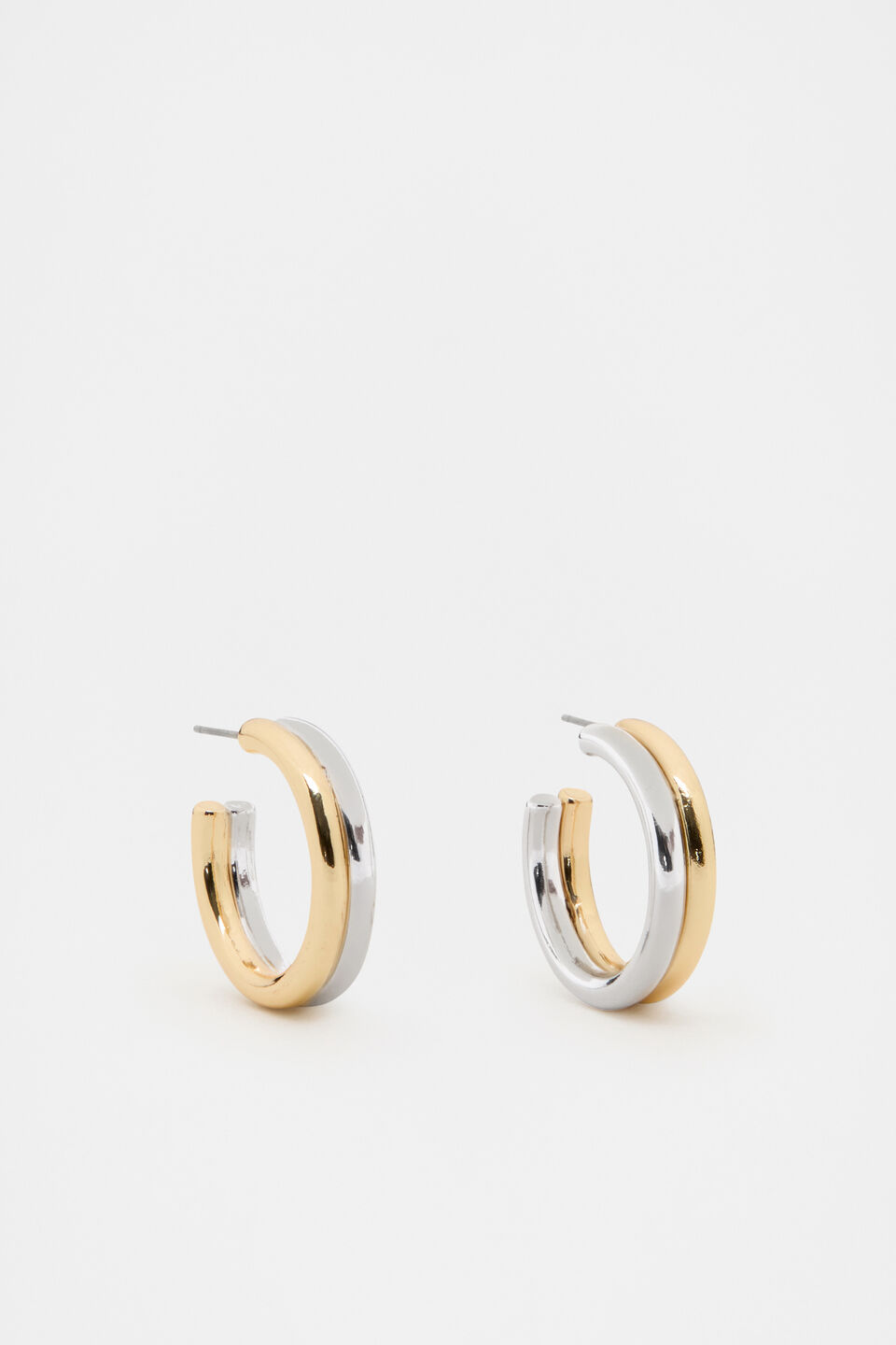 Two Tone Hoop  Gold Silver