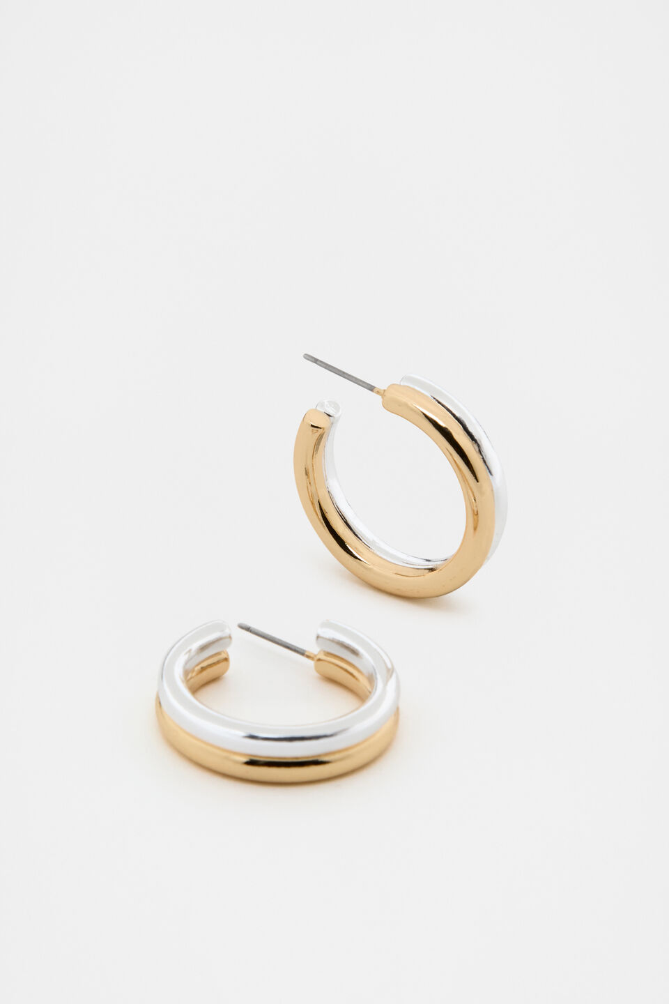 Two Tone Hoop  Gold Silver