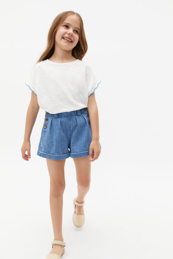 Scallop Detail Tee  Canvas  hi-res