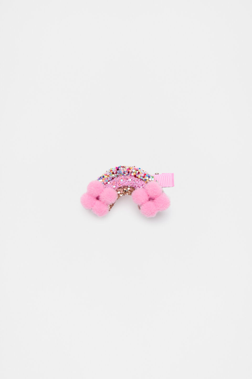Rainbow Glitter Duck Clip  Multi