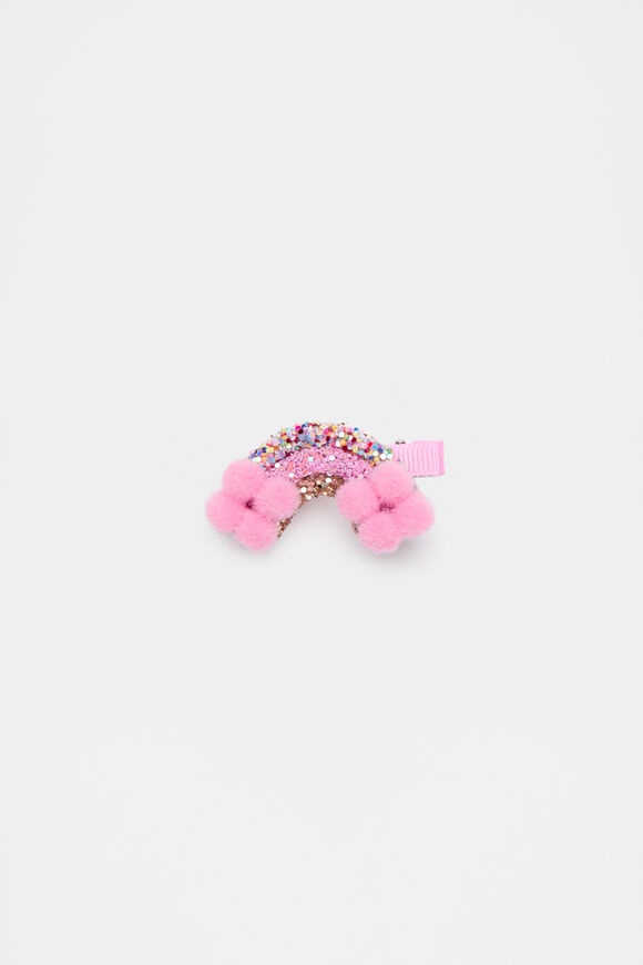 Rainbow Glitter Duck Clip  Multi  hi-res