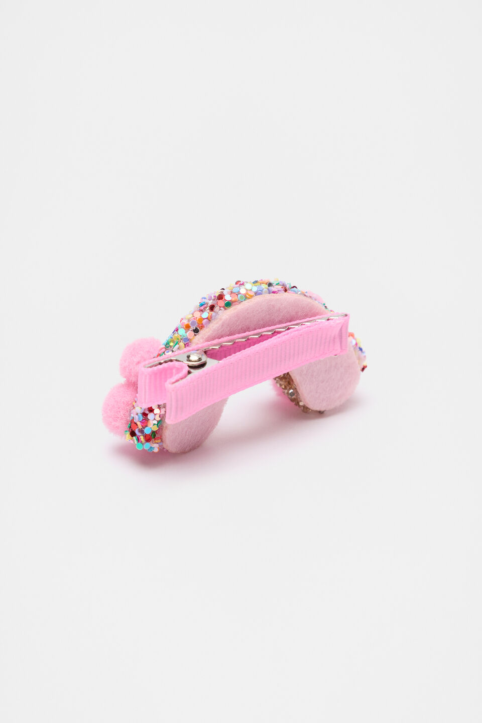 Rainbow Glitter Duck Clip  Multi