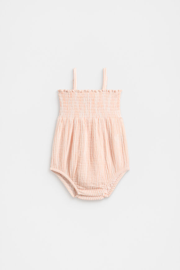 Stripe Romper  Coral Reef  hi-res