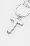 Silver Initials Keyring  T  hi-res