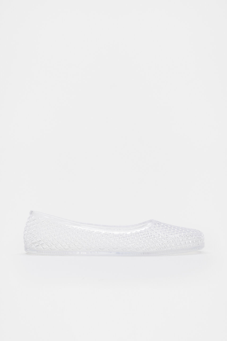 Caged Jelly Ballet Flat  Clear