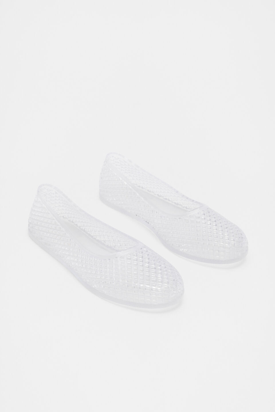 Caged Jelly Ballet Flat  Clear