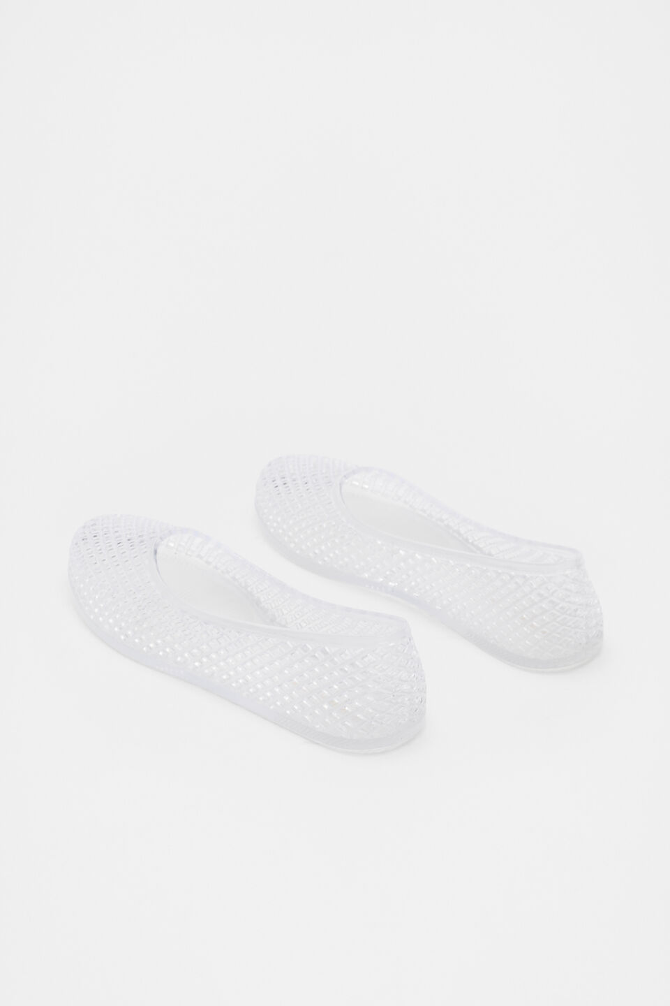 Caged Jelly Ballet Flat  Clear