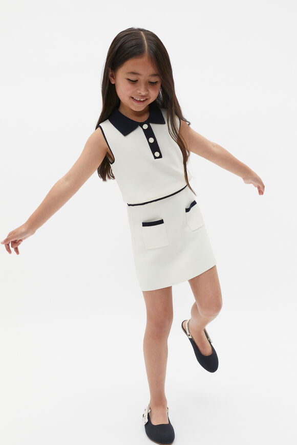 Button Knit Top  Milk  hi-res
