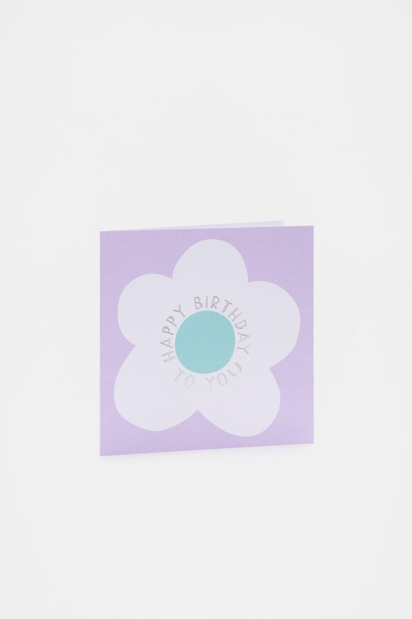 Happy Birthday Flower Card  Multi  hi-res