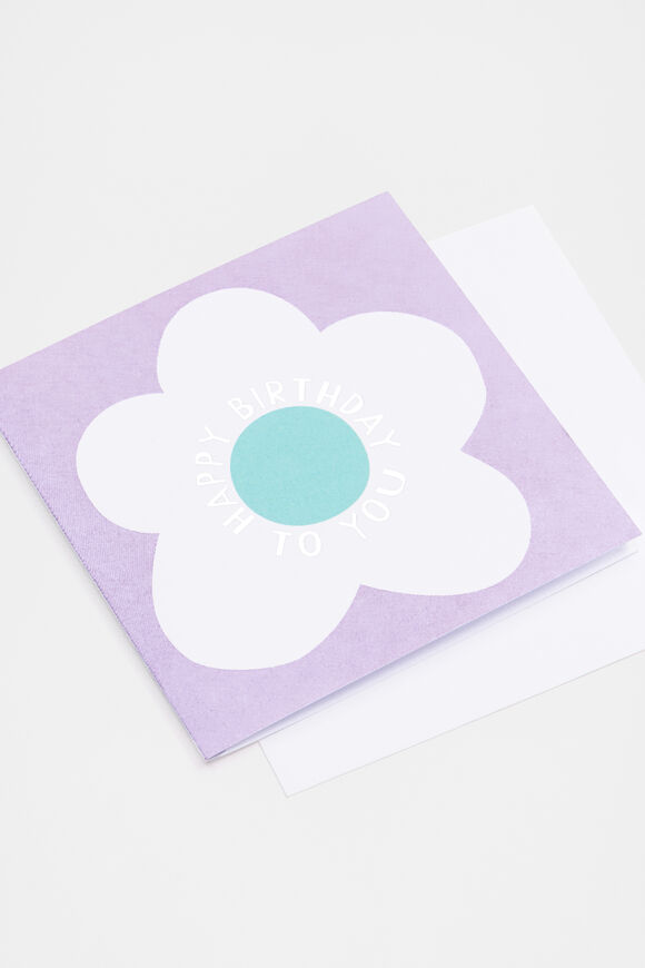 Happy Birthday Flower Card  Multi  hi-res